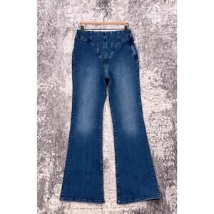 Good American Jeans 12 / 31 Womens High Rise Seamed Front Flare Leg